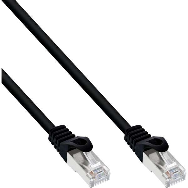 InLine Patchkabel - F/UTP - Cat.5e - schwarz - 0,5m