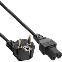 InLine Netzkabel - Schutzkon. gew. auf Warmgerätest. C15 gerade - schwarz - 1m