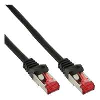 InLine Patchkabel - S/FTP (PiMf) - Cat.6 - 250MHz - PVC - CCA - schwarz - 0,3m