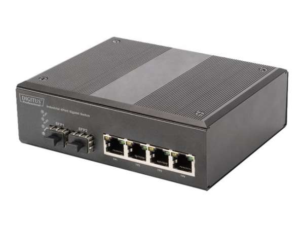 DIGITUS Professional DN-651106 - Switch - 4 x 10/100/1000 + 2 x Gigabit SFP