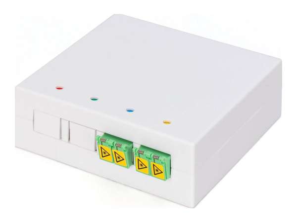 DIGITUS FTTH Gehäuse, 2 x LC/APC DX Kupplung mit Shutter