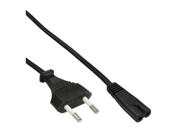 InLine 45er B-Pack Netzkabel - Netzstecker / Euro 8 C7 Stecker - 3m