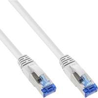 InLine Patchkabel - S/FTP (PiMf) - Cat.6A - halogenfrei - weiß - 0,5m