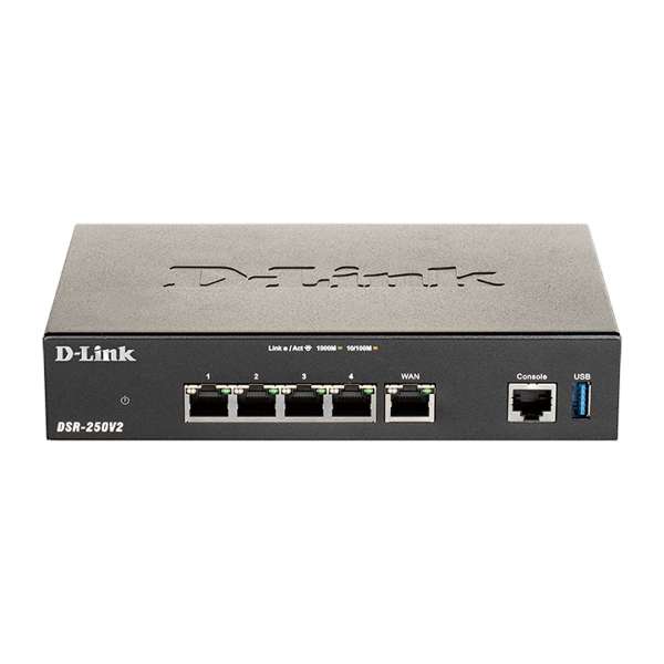 D-Link DSR-250V2 - Router 4-Port-Switch - 1GbE
