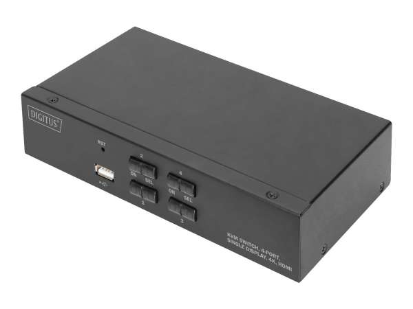 DIGITUS KVM-Switch, 4-Port, Single-Display, 4K, HDMI®
