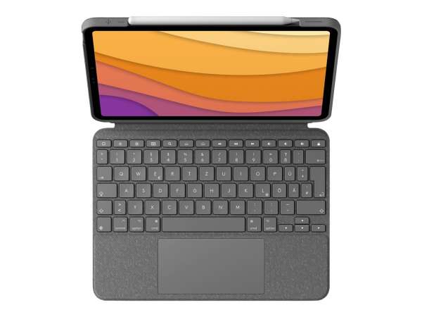 Logitech Combo Touch - Tastatur und Foliohülle - mit Trackpad - hintergrundbeleuchtet - Apple Smart