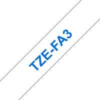 Brother TZe-FA3 - Gewebe - Klebstoff - blau auf weiß - Rolle (1,2 cm x 3 m)