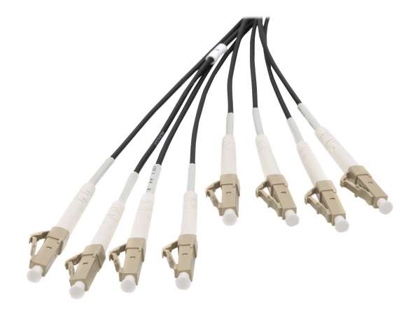 DIGITUS Vorkonfektionierte Glasfaser Universal Breakout Kabel, Multimode OM4, 8 Fasern, LC/UPC - LC/