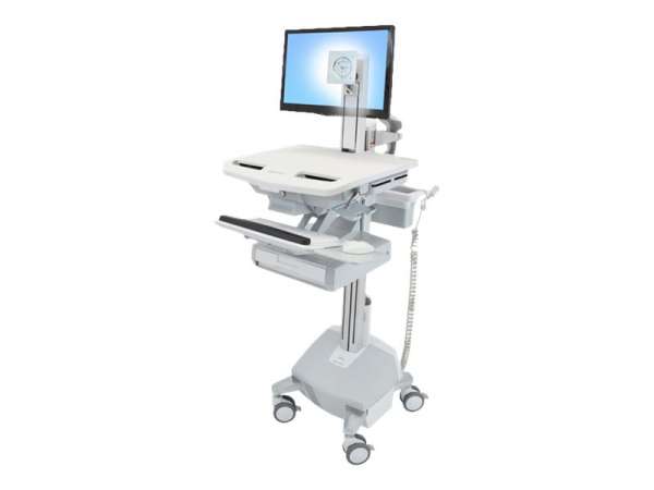 Ergotron Wagen - für LCD-Display / PC-Ausrüstung - Kunststoff, Aluminium, verzinker Stahl - Grau, we