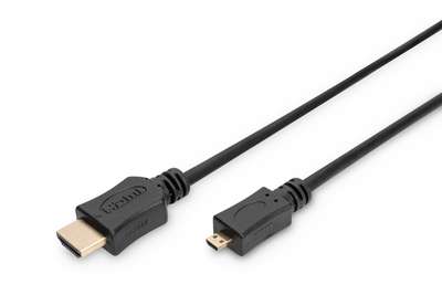 DIGITUS HDMI-Kabel mit Ethernet - HDMI männlich zu 19 pin micro HDMI Type D männlich