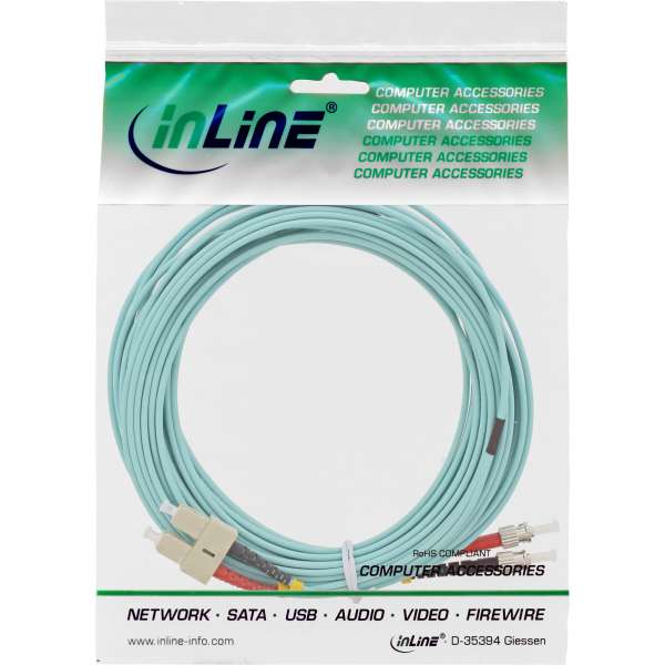 InLine LWL Duplex Kabel - SC/ST - 50/125µm - OM3 - 10m