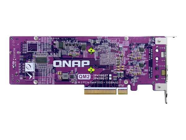 QNAP QM2-2P410G1T - Speicher-Controller mit 10GBASE-T Port - M.2 - PCIe 4.0 x4 (NVMe)