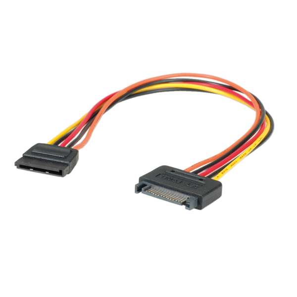 ROLINE Spannungsversorgungs-Verlängerungskabel - SATA-Stromstecker (M)