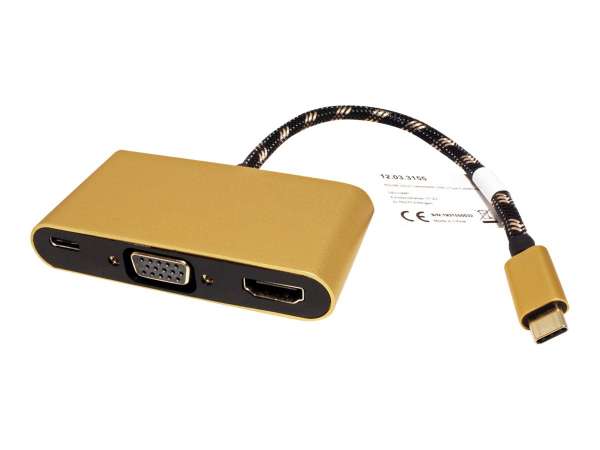 ROLINE Gold - Videoadapter - 24 pin USB-C männlich zu HD-15 (VGA)