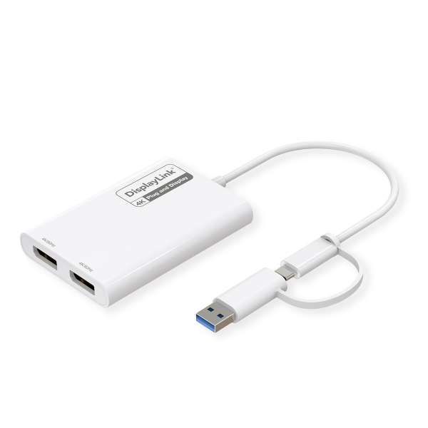 ROLINE Dockingstation - USB-C / USB-A - 2 x
