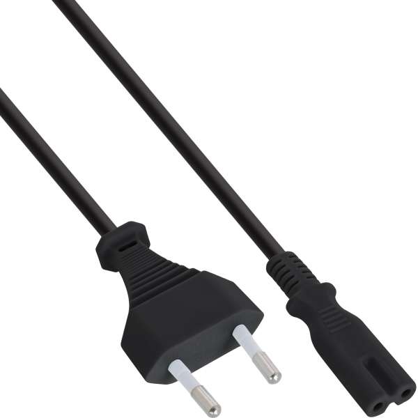 InLine 45er B-Pack Netzkabel - Netzstecker / Euro 8 C7 Stecker - 3m