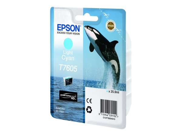 Epson T7605 - 26 ml - hell Cyan - original