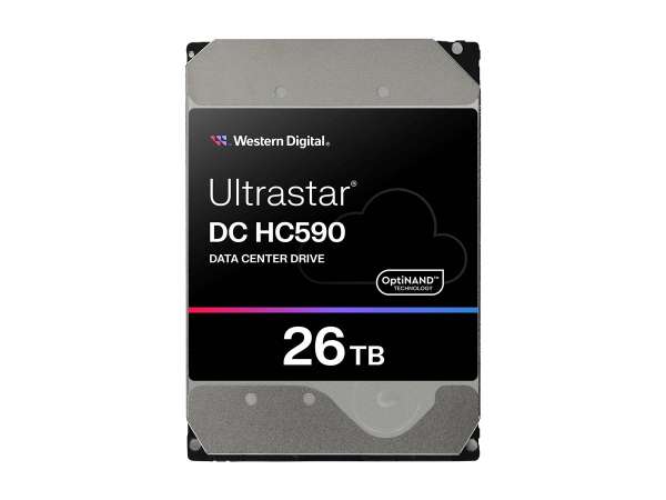 WD Ultrastar DC HC590 0F65672 - Festplatte - Datencenter - verschlüsselt - 26 TB - intern - 3.5" (8.