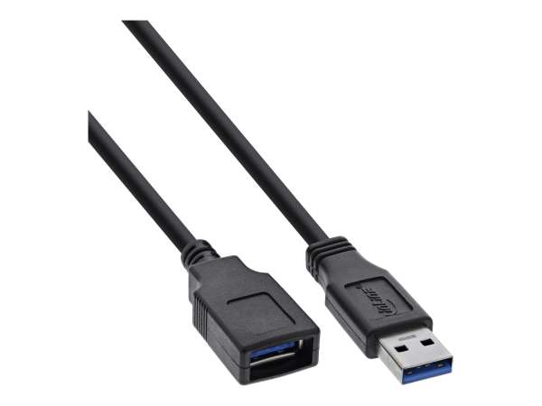 InLine 80er B-Pack USB 3.2 Kabel Verlängerung - A Stecker / Buchse - schwarz 1m