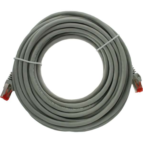 InLine Patchkabel - S/FTP (PiMf) - Cat.6 - 250MHz - PVC - CCA - grau - 10m