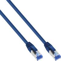 InLine Patchkabel - S/FTP (PiMf) - Cat.6A - halogenfrei - blau - 3m