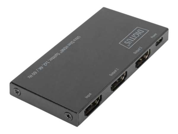 DIGITUS Ultra Slim HDMI Splitter, 1x2, 4K / 60 Hz