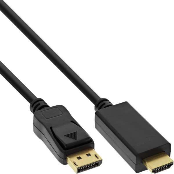 InLine DisplayPort zu HDMI Konverter Kabel - 4K/60Hz - schwarz - 0,5m