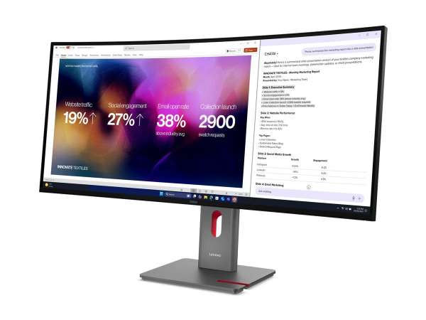Lenovo ThinkVision P40WD-40 - LED-Monitor - gebogen - 101.6 cm (40")
