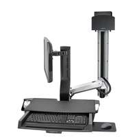 Ergotron SV Combo System with Worksurface & Pan, Small CPU Holder - Befestigungskit (CPU-Halter, Han