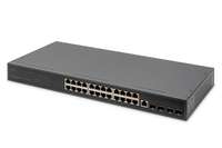 DIGITUS 24-Port Gigabit Switch, 19 Zoll, Managed, 4 SFP+ Uplinks