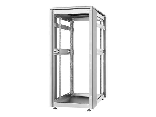 DIGITUS Professional Unique - Schrank offener Rahmen - 4 Pfosten - Hellgrau, RAL 7035 - 26U - 48.3 c