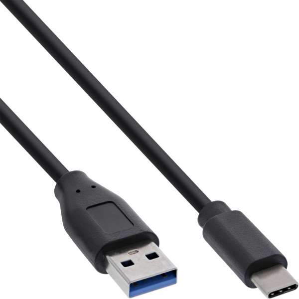 InLine USB 3.2 Gen.1x2 Kabel - USB-C Stecker an A Stecker - schwarz - 2m