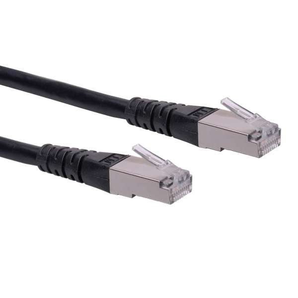 ROLINE Patch-Kabel - RJ-45 (M) - RJ-45 (M) - 20 m - SFTP - ( Kategorie 6 ) - Schwarz