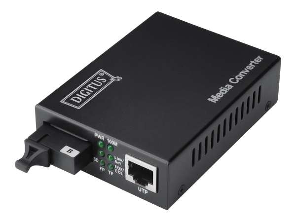 DIGITUS DN-82023 - Medienkonverter - 100Mb LAN - 10Base-T, 100Base-TX - RJ-45 / SC Single-Modus - bi