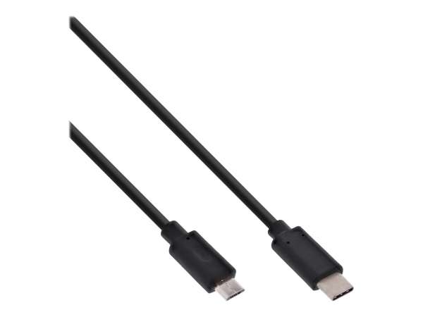 InLine USB 2.0 Kabel - USB-C Stecker an Micro-B - schwarz - 2m