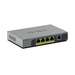 Netgear Easy Smart GS105EPP - Switch - high-power - L3 - Smart - 1 x 10/100/1000 + 4 x 10/100/1000 (