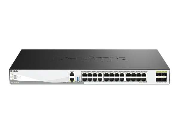 D-Link DXS 3130-28 - Switch - L3 - managed - 24 x 100/1000/2.5G/5G/10GBase-T + 4 x 10 Gigabit / 25 G