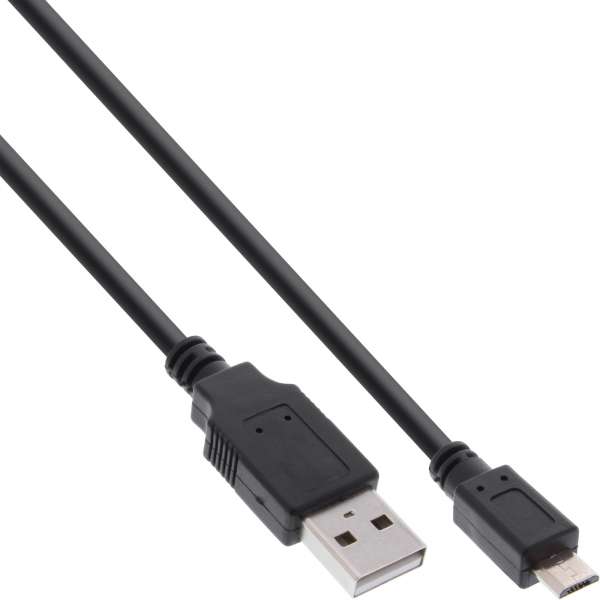 InLine Micro-USB 2.0 Kabel - Schnellladekab. - USB-A ST/Micro-B ST - schwarz - 1m