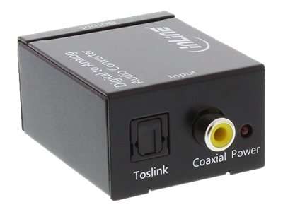 InLine Audio DA-Wandler - Eingang Toslink oder Cinch - Ausgang 2x Cinch Stereo