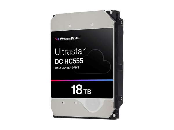WD Ultrastar DC HC555 - Festplatte - Datencenter - verschlüsselt - 18 TB - intern - 3.5" (8.9 cm)