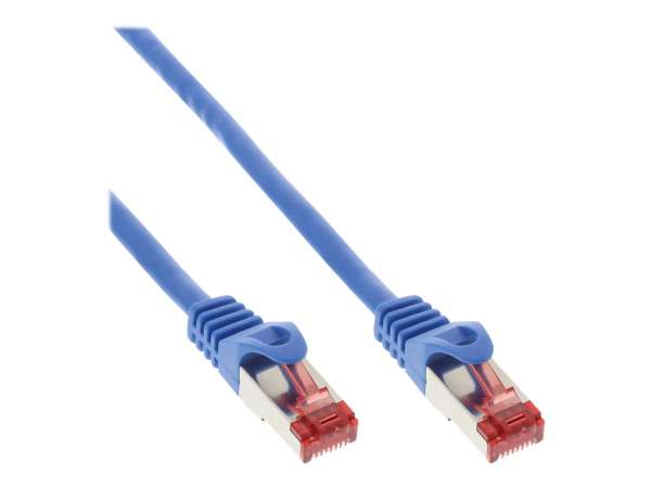 InLine Patchkabel - S/FTP (PiMf) - Cat.6 - 250MHz - PVC - CCA - blau - 1m