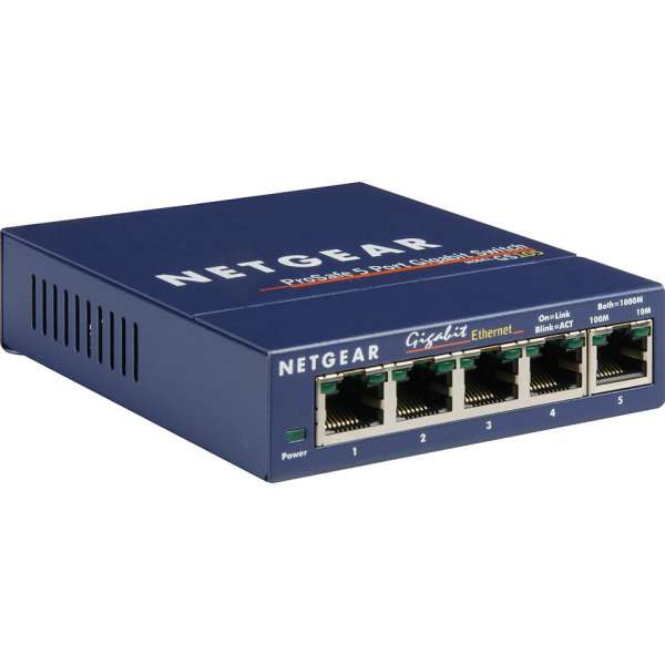 Netgear GS105 - Switch - 5 x 10/100/1000 - Desktop