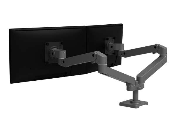 Ergotron LX Pro - Befestigungskit (Doppelarm) - modular - für 2 LCD-Displays - nebeneinander - Alumi