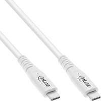 InLine USB4 Kabel - USB-C Stecker/Stecker - PD 240W - 8K60Hz - TPE - weiß - 2m