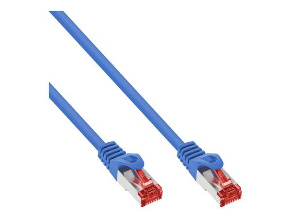 InLine 100er Bulk-Pack Patchkabel - S/FTP (PiMf) - Cat.6 - PVC - CU - blau - 0,5m