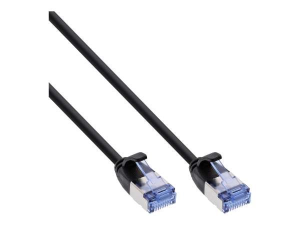 InLine Patchkabel slim - U/FTP PiMf - Cat.6A - schwarz - 2m