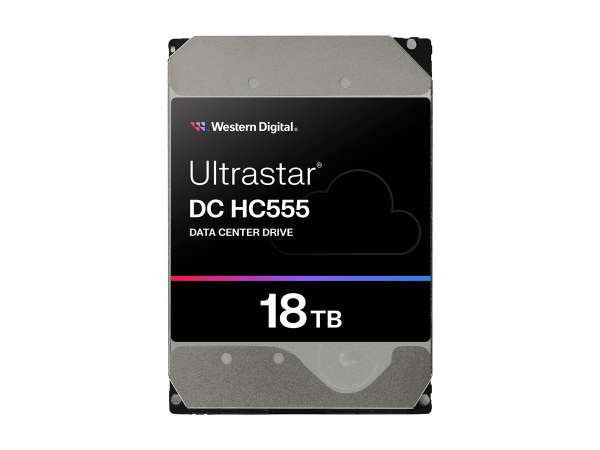 WD Ultrastar DC HC555 - Festplatte - Datencenter - verschlüsselt - 18 TB - intern - 3.5" (8.9 cm)