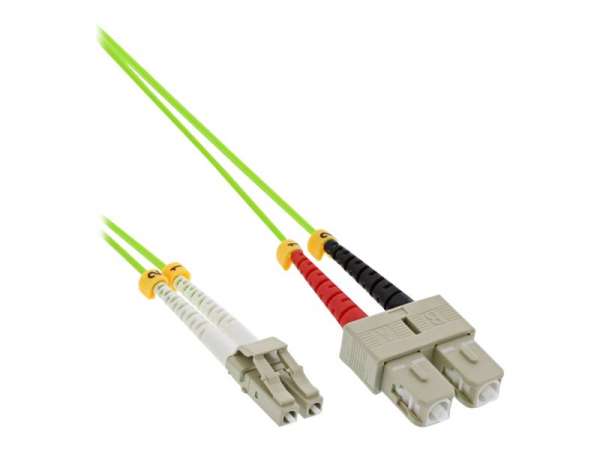 InLine LWL Duplex Kabel - LC/SC - 50/125µm - OM5 - 15m