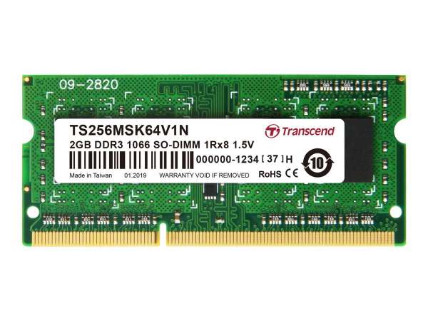 Transcend DDR3 - Modul - 2 GB - SO DIMM 204-PIN