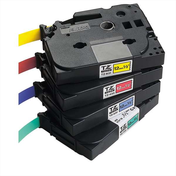 Brother TZe-111 - Standard-Klebstoff - schwarz auf durchsichtig - Rolle (0,6 cm x 8 m)